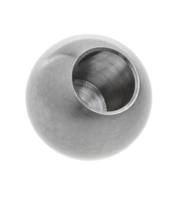 Kula wklejana fi 20 mm, otwór fi 12 mm satyna