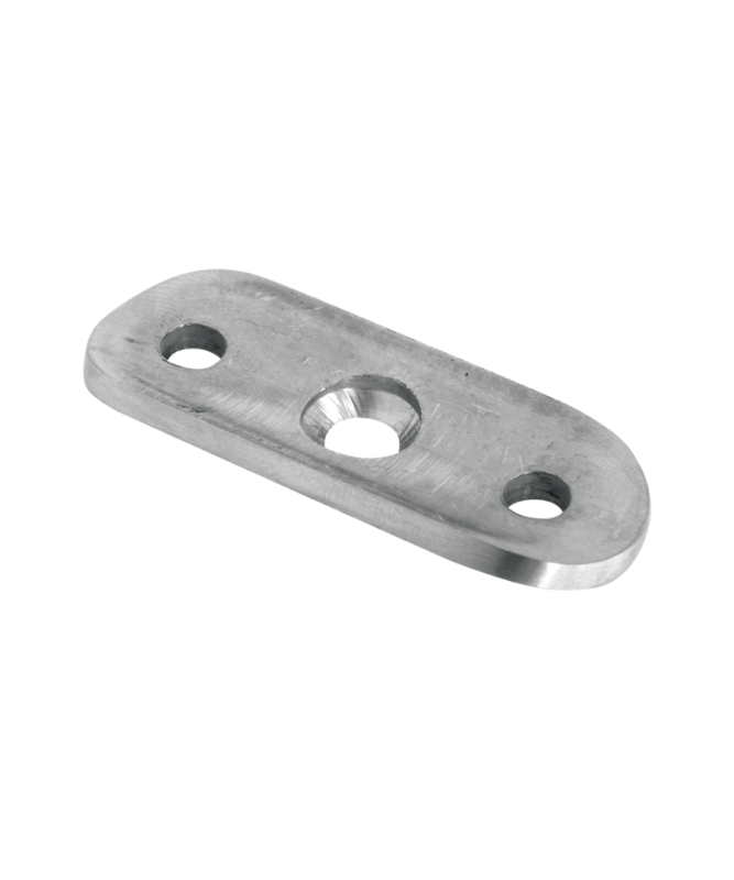 Blaszka montażowa poręczy 64x24x4mm do rury fi 42,4 satyna