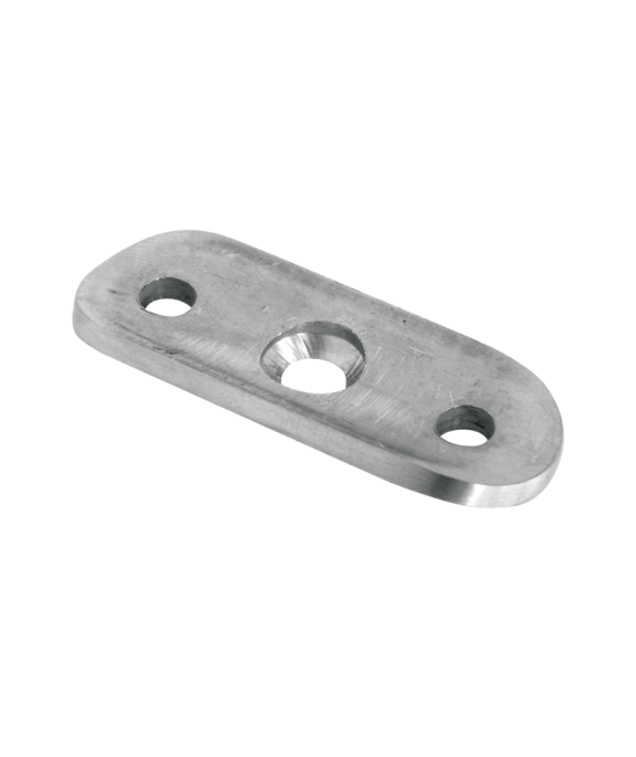 Blaszka montażowa poręczy 64x24x4mm do rury fi 42,4 satyna