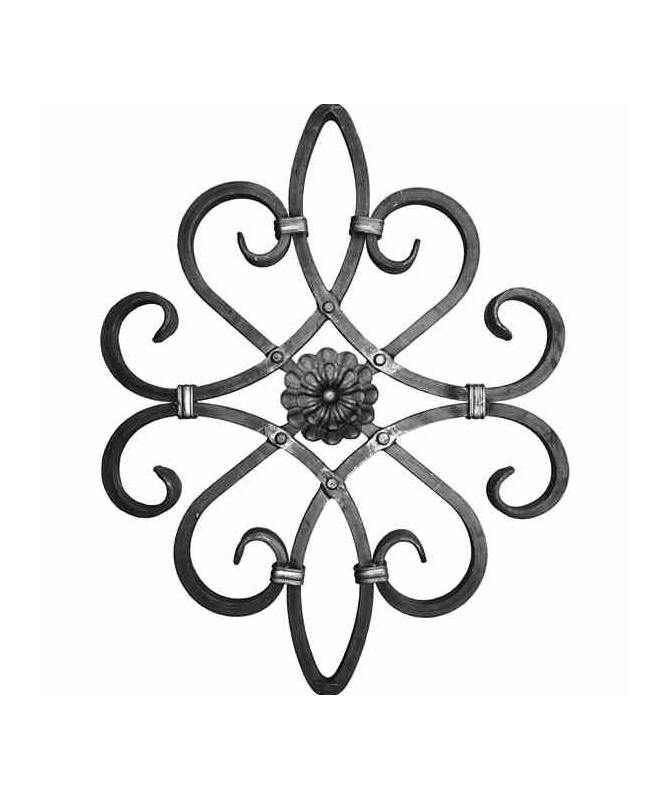 Rozeta stalowa 12x12 mm / H530 x L420 mm