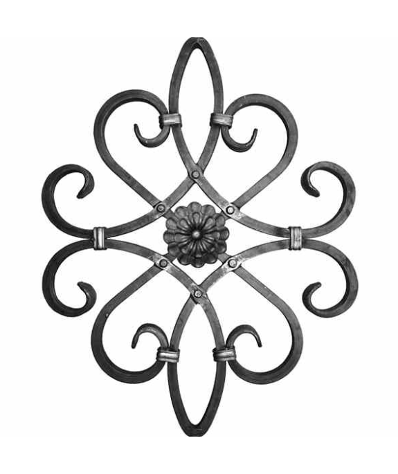 Rozeta stalowa 12x12 mm / H530 x L420 mm