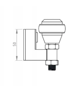 Uchwyt do bramy przesuwnej 50 mm z rolkami gumowymi
