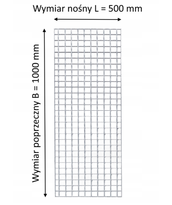 Krata pomostowa 500x1000 pł. 30x2/34x38 mm ocynk