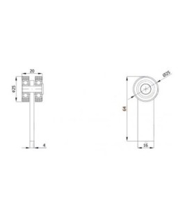 Wózek jezdny podwieszany 2 rolkowy z tworzywa do profilu 30x30