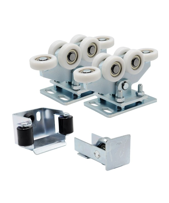 Zestaw wózków 6 rolkowych z tworzywa z akcesoriami do profilu 80x80