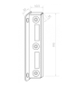 Zaczep furtki H200 x L40 mm - czarny półmat