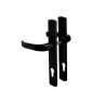 Klamka do drzwi z szyldem 72/H234 x L32mm czarna