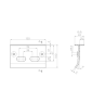 Stoper do bramy z otworami pod rygiel ocynk 67mm