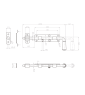 Rygiel stalowy 220 x 12 mm ocynk