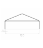 Daszek stalowy kopertowy 120x120x1 mm  ocynkowany