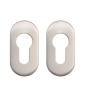 Szyld owalny z stali nierdzewnej  62 x 32 mm