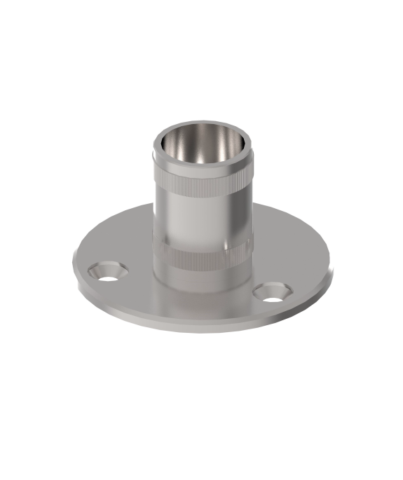 Stopa montażowa satyna D100 mm na rurę fi 42,4 mm