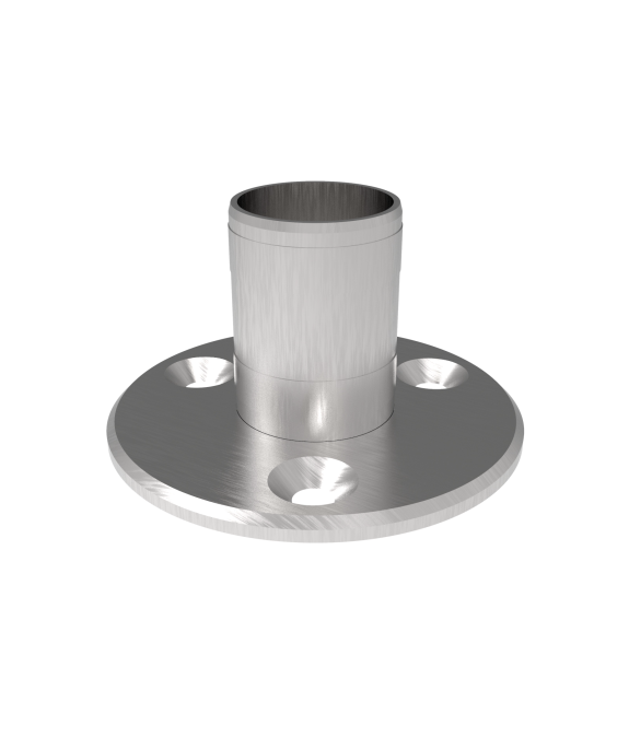 Stopa montażowa satyna D100 mm na rurę fi 42,4 mm