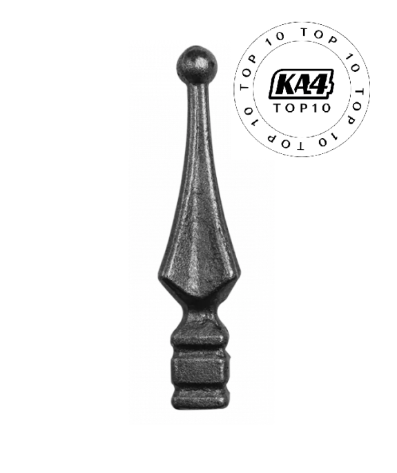 Grot stalowy 20x20 mm / H125 x L30 mm