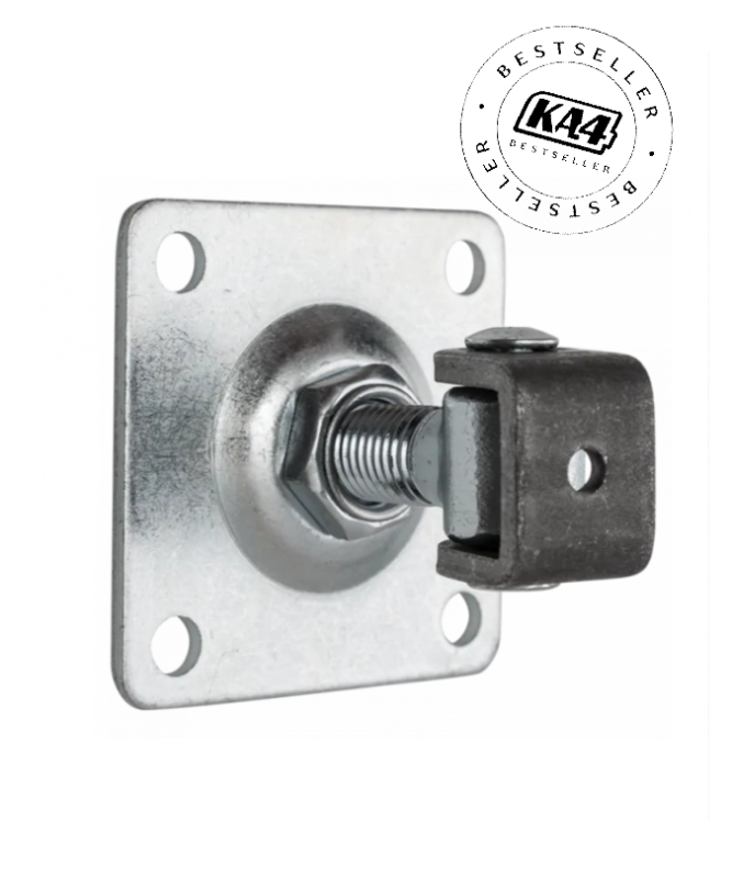 Zawias regulowany z szyldem M20 / 100x100x4