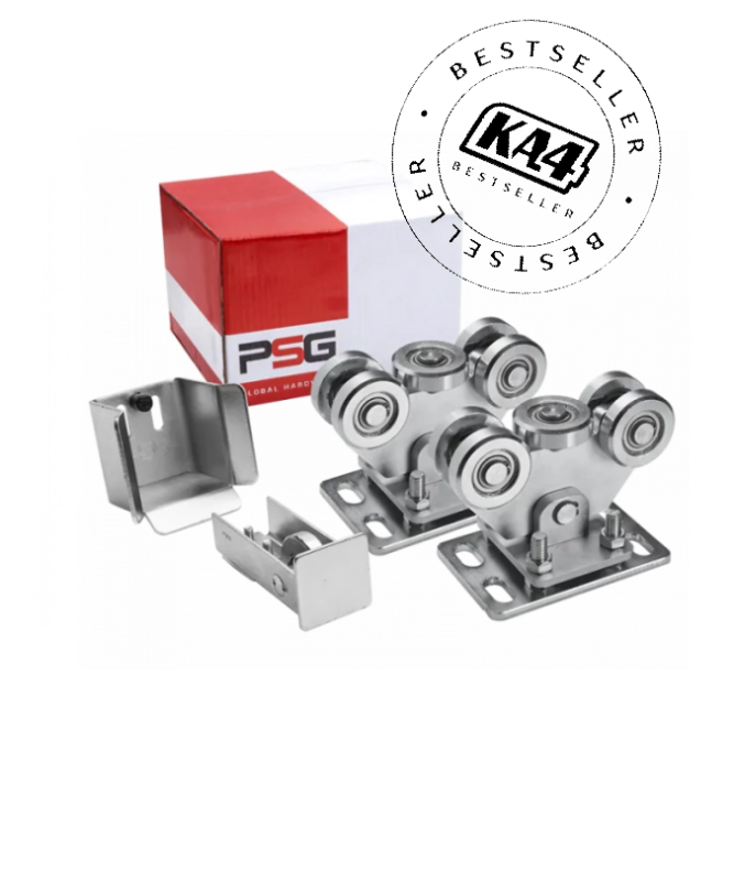 Zestaw wózków metalowych z akcesoriami do profilu 80x80