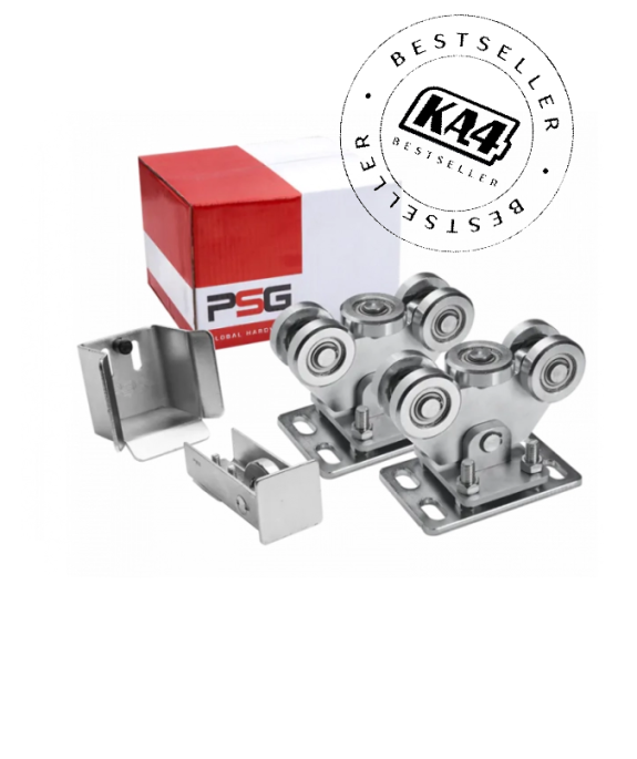Zestaw wózków metalowych z akcesoriami do profilu 80x80