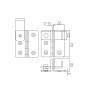 Zasuwa do furtki 60x62 mm wrzeciądz z ryglem prawy